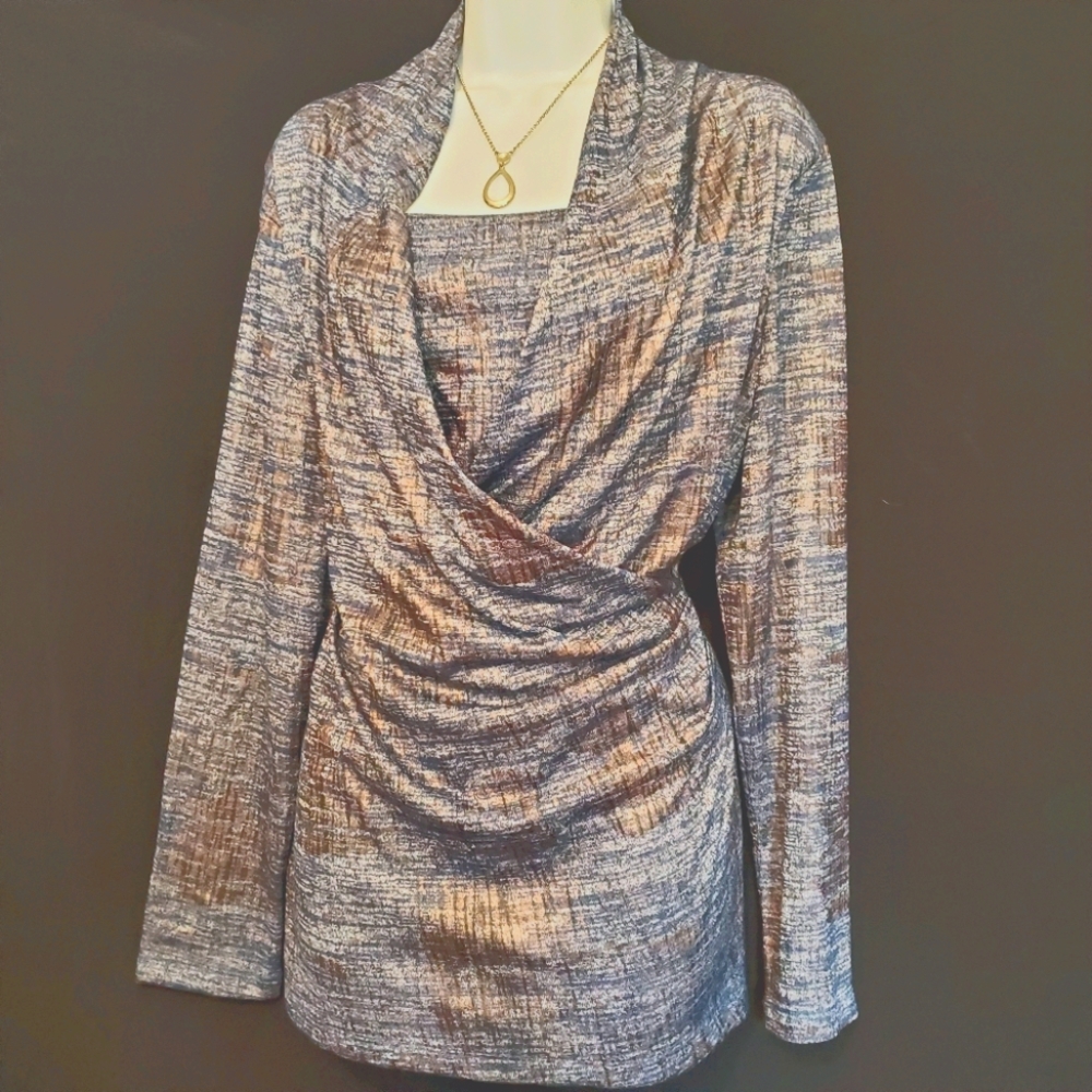 Erin London Overlap Front Ruched Top NWT